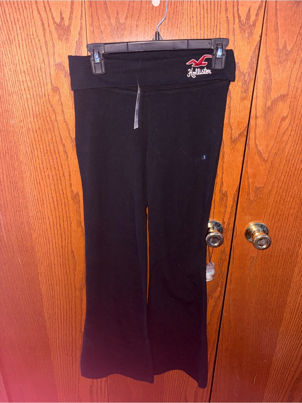 Hollister Black Fold-Over Waist Yoga Pants